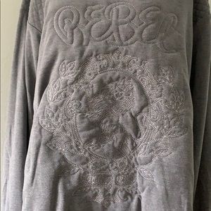 Torrid Rebel Gray embroidered sweatshirt size 2